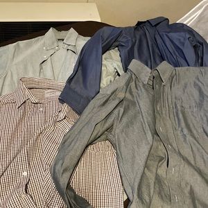 4 long sleeve shirts : two large two medium